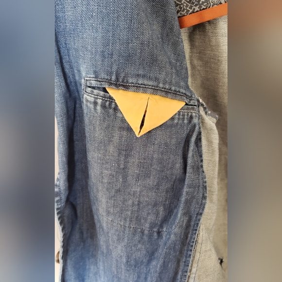 Territory Ahead Men's Beachcomber Linen-Cotton Denim Blazer Jacket Size Medium - Picture 6 of 14